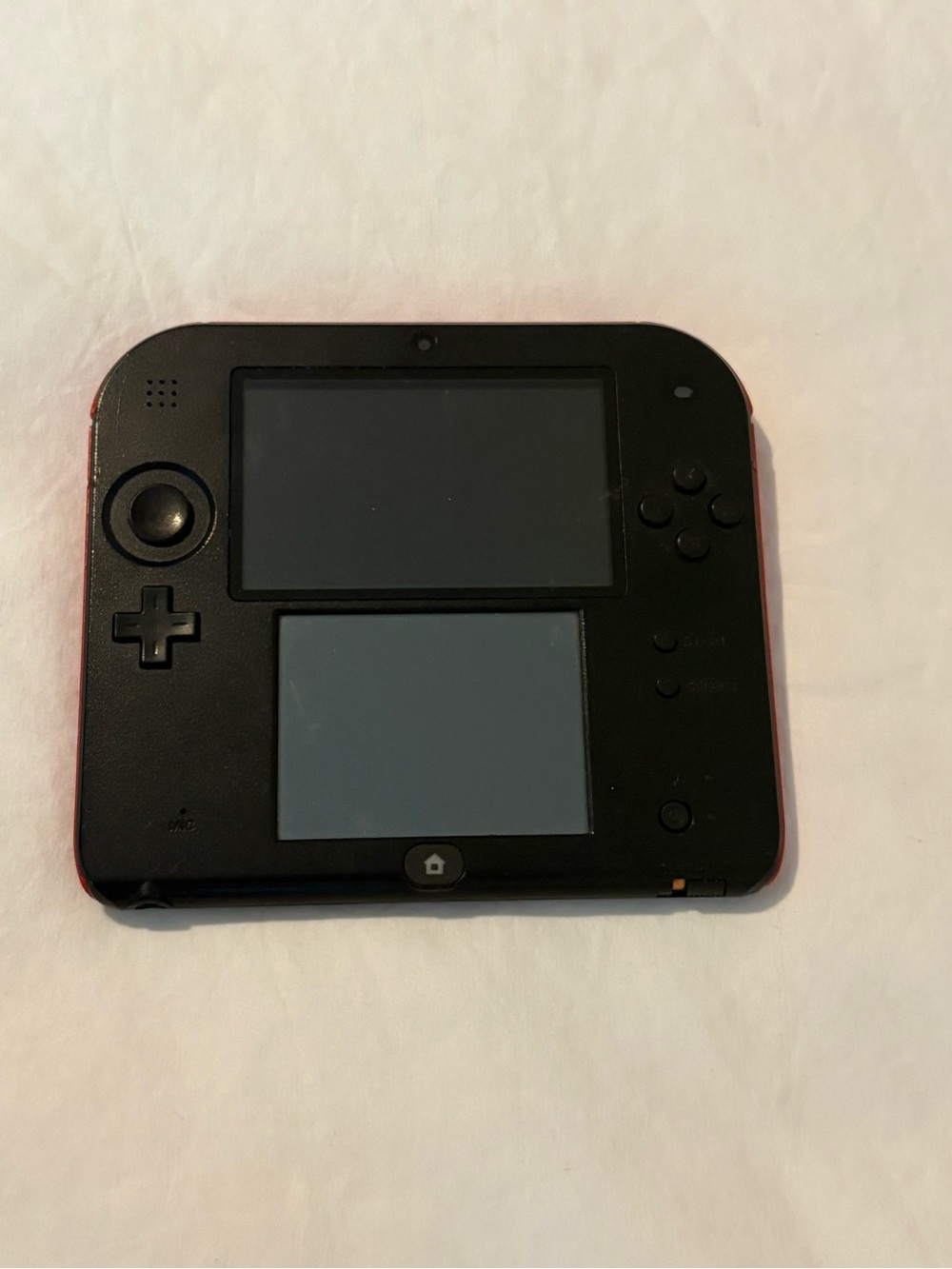 Nintendo 2DS XL Style Handheld Console - Black with Red Accents